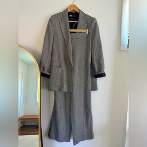 Zara Herringbone Suit Set